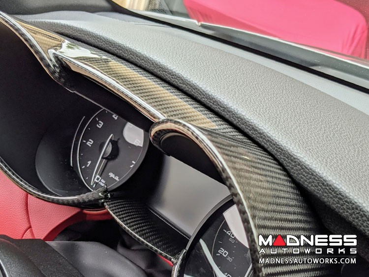 Alfa Romeo Giulia Instrument Cluster Cover Carbon Fiber Non